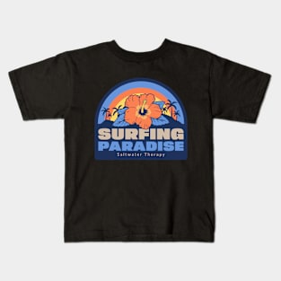 Surfing Paradise Saltwater Therapy Surfing Kids T-Shirt